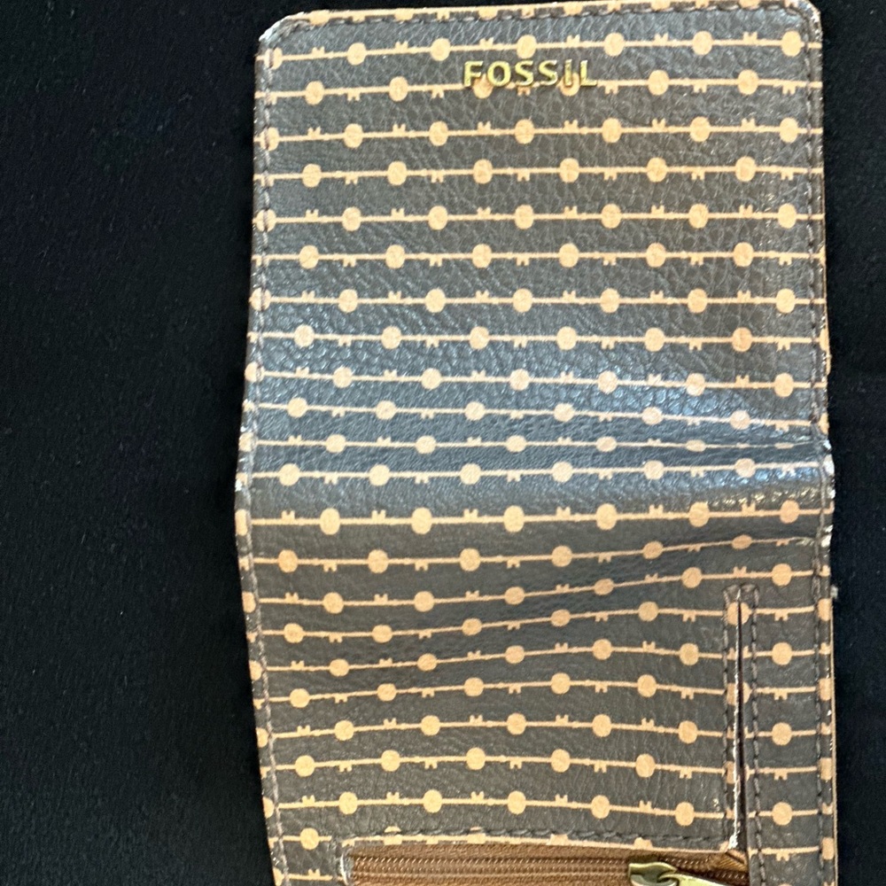 Fossil Patterned Brown Card Holder - image 2